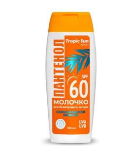 Молочко для безопасного загара Tropic Sun с Пантенолом SPF-60 Krassa 100мл