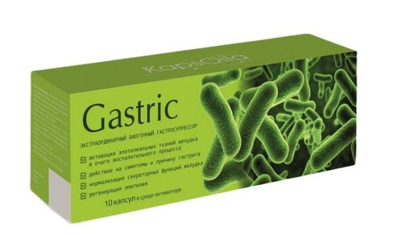 Gastric комплекс при гастрите 10 капсул в среде-активаторе Сашера-Мед фотография